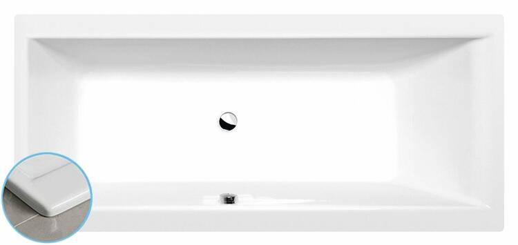CLEO SLIM obdélníková vana 180x80x48cm, bílá
