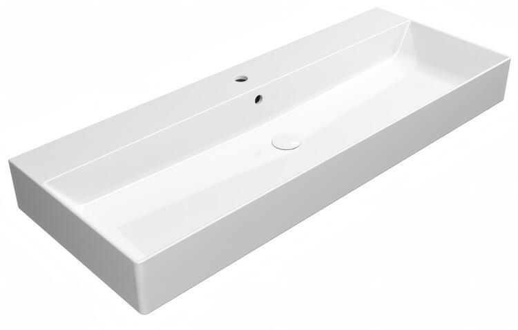 Keramické umyvadlo 120×47 cm bílá – GSI KUBE X 9424111