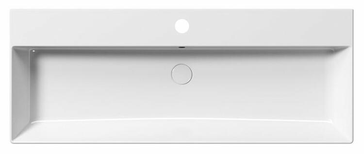 Keramické umyvadlo 120×47 cm bílá – GSI KUBE X 9424111