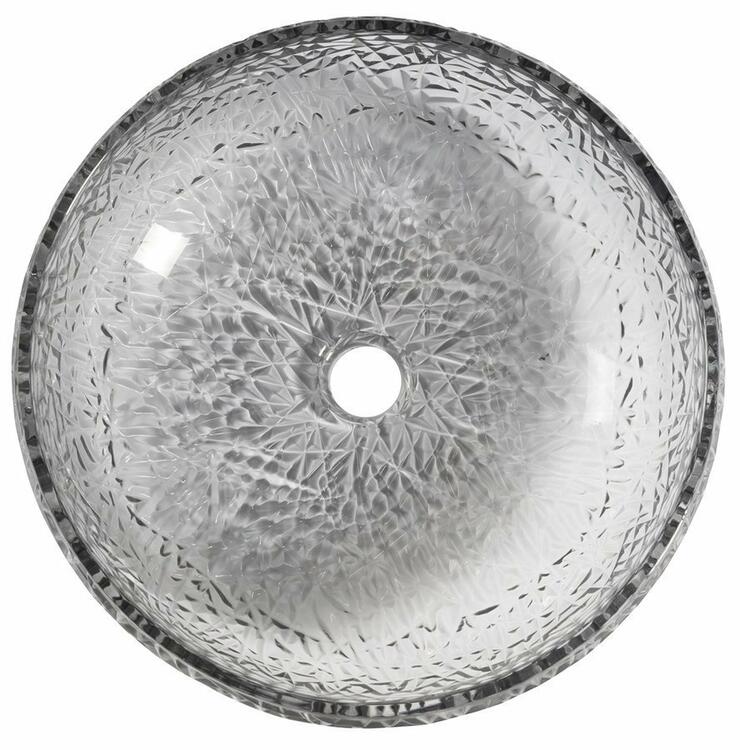 Skleněné gravírované umyvadlo 42 cm – Sapho Gaviota TY306