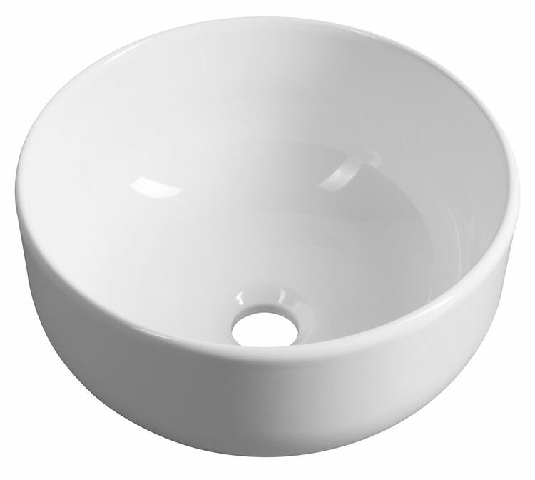 EMMI keramické umývátko na desku, Ø 33cm, bílá