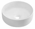 INFINITY ROUND keramické umyvadlo na desku, průměr 36cm, bílá mat
