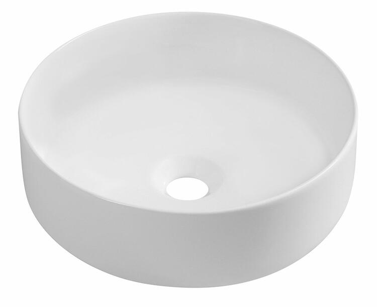 INFINITY ROUND keramické umyvadlo na desku, průměr 36cm, bílá mat