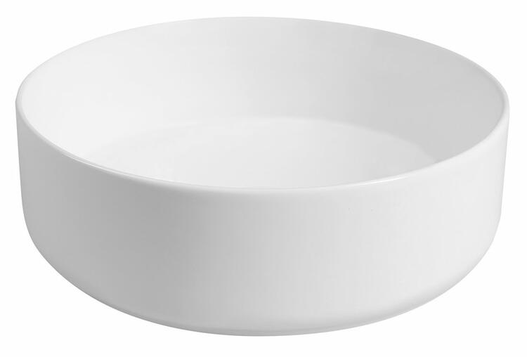 INFINITY ROUND keramické umyvadlo na desku, průměr 36cm, bílá mat