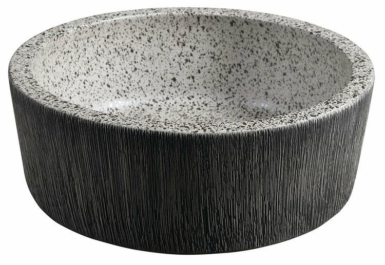 PRIORI keramické umyvadlo na desku, Ø 41cm, granit