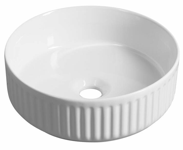 ION keramické umyvadlo na desku, průměr 36cm, bílá