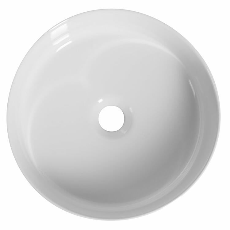 ION keramické umyvadlo na desku, průměr 36cm, bílá