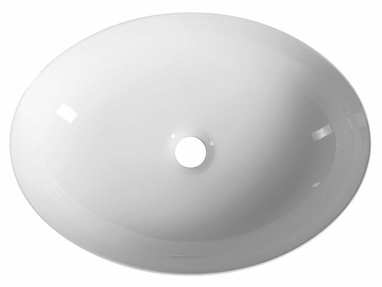 Keramické umyvadlo na desku 50,5x37cm, bílá
