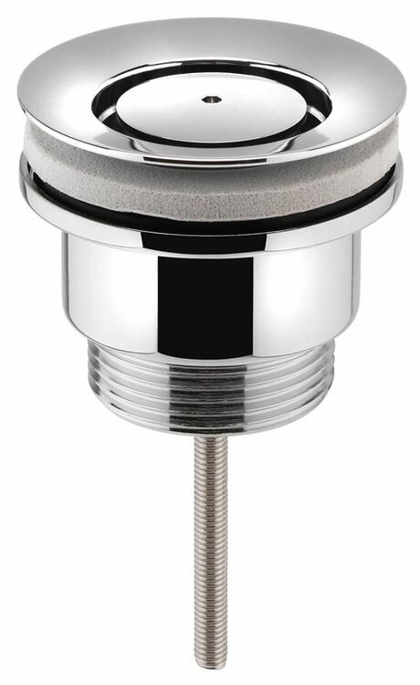 Umyvadlová výpust 5/4“, neuzavíratelná, design zátka, 3-65mm, chrom