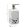 CIXI dávkovač mýdla na postavení, porcelán, bílá/modrá