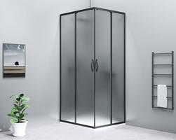 SIGMA SIMPLY BLACK obdélníkový sprchový kout 1000x900 mm, L/P varianta, rohový vstup, sklo Brick | Více - 