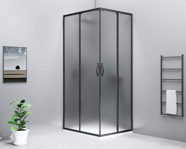 SIGMA SIMPLY BLACK obdélníkový sprchový kout 1000x900 mm, L/P varianta, rohový vstup, sklo Brick