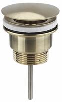 Umyvadlová výpust 5/4“, neuzavíratelná, velká zátka, 10-55mm, zlato mat | Více - 