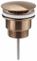 Umyvadlová výpust 5/4“, neuzavíratelná, velká zátka, 10-55mm, měď mat | Více - 