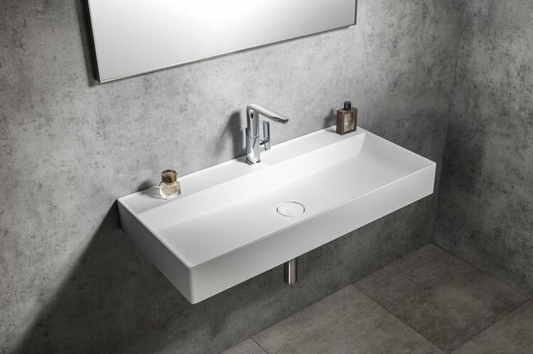 Umyvadlo kryt výpusti 100×47 cm bílá – Sapho TWIG TW100