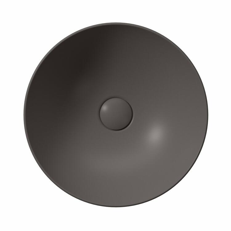 PURA keramické umyvadlo na desku, průměr 40cm, bistro mat