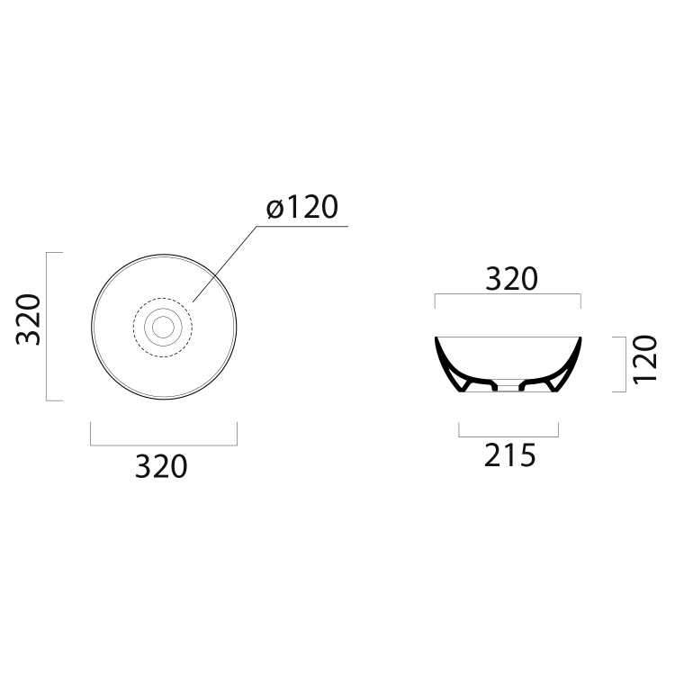 Keramické umyvadlo 32 cm agave mat – GSI Pura 885404