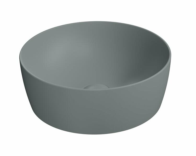 NUBES keramické umyvadlo na desku průměr 40cm, agave mat
