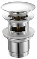 Umyvadlová výpust 5/4“, click-clack, velká zátka, 30-45mm, chrom | Více - 