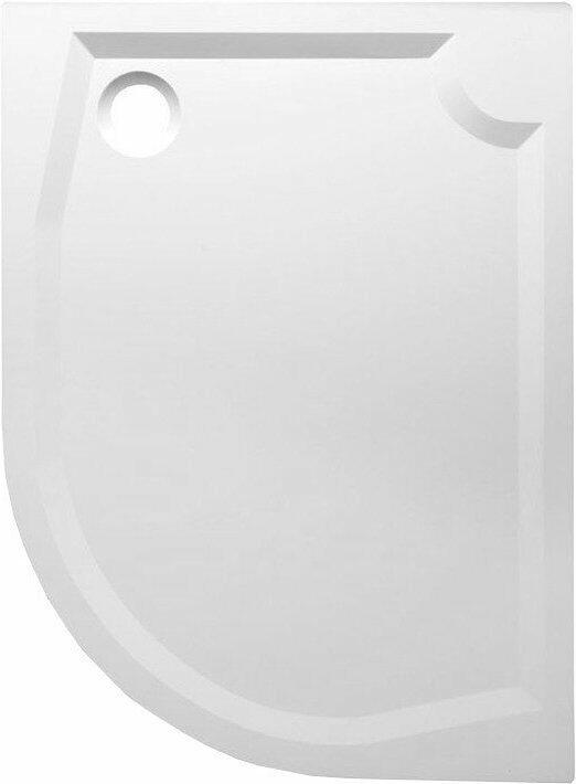 RIVA sprchová vanička z litého mramoru, čtvrtkruh 100x80cm, levá