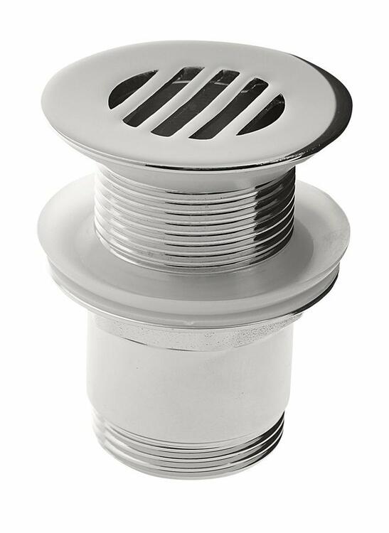 Umyvadlová výpust 5/4“, neuzavíratelná, design zátka, 25-50mm, chrom
