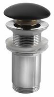 Umyvadlová výpust 5/4“, click-clack, keramická zátka, 10-50mm, černá mat | Více - 