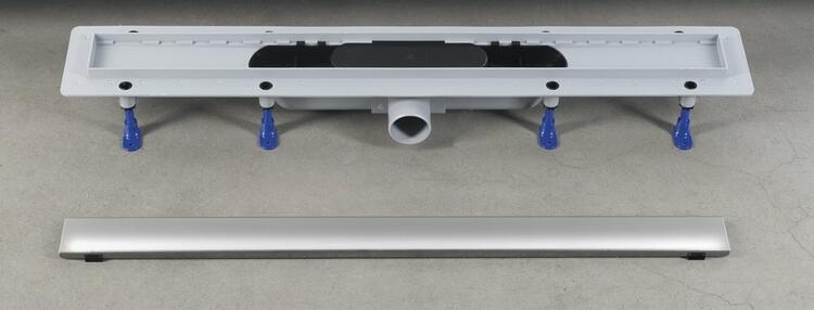 Odtokový žlab s nerezovým roštem i pro dlažbu 71 cm – Polysan Flise, L-710, DN50