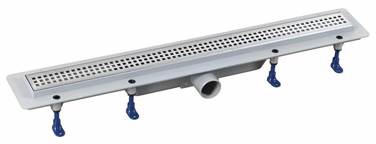Odtokový žlab s nerezovým roštem 81 cm – Polysan INDY L-810, DN50
