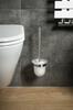 X-STEEL WC štětka závěsná, mléčné sklo, nerez mat