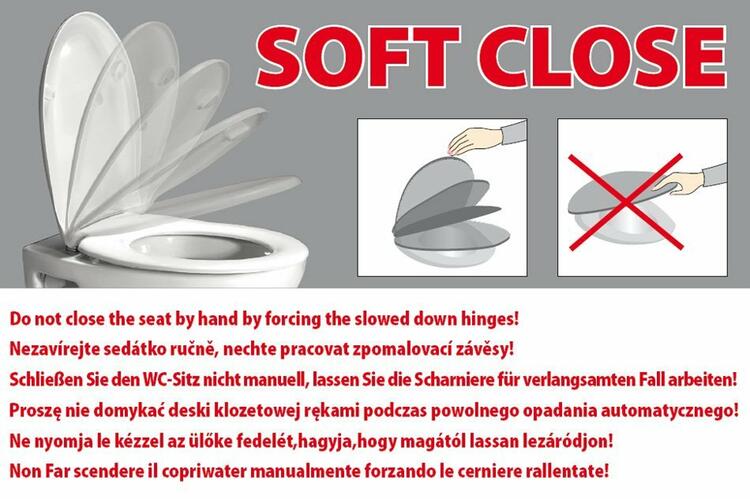 PANORAMA WC sedátko, Soft Close, Quick Release, bílá