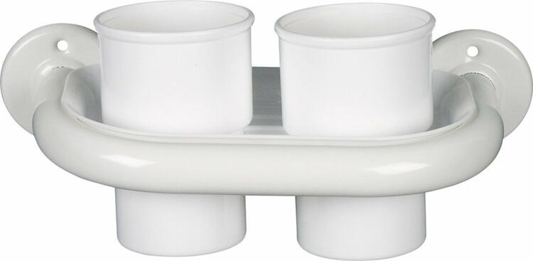 WHITE LINE držák kelímků, bílá