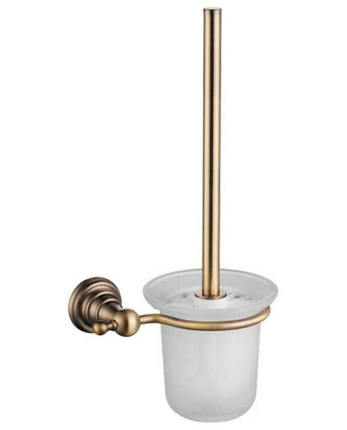 WC štětka závěsná mléčné sklo/bronz – Sapho Diamond 1318-08