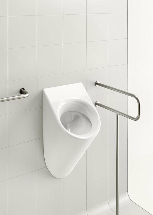 PURA urinál se zakrytým přívodem vody, 31x61 cm, bílá ExtraGlaze