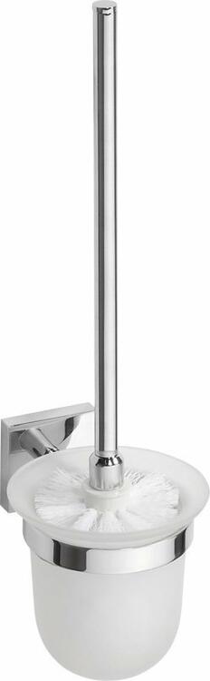 X-SQUARE WC štětka závěsná, mléčné sklo, chrom