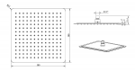 SLIM hlavová sprcha, 300x300mm, nerez lesk