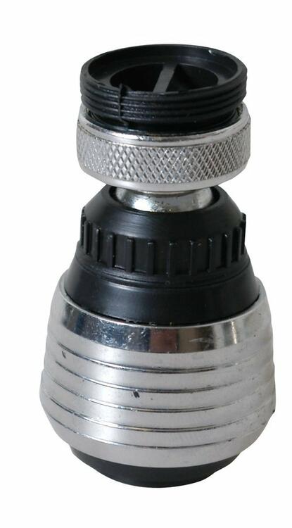 Perlátor s kloubem a přepínačem, redukce (M22x1 a M24x1) chrom a plast