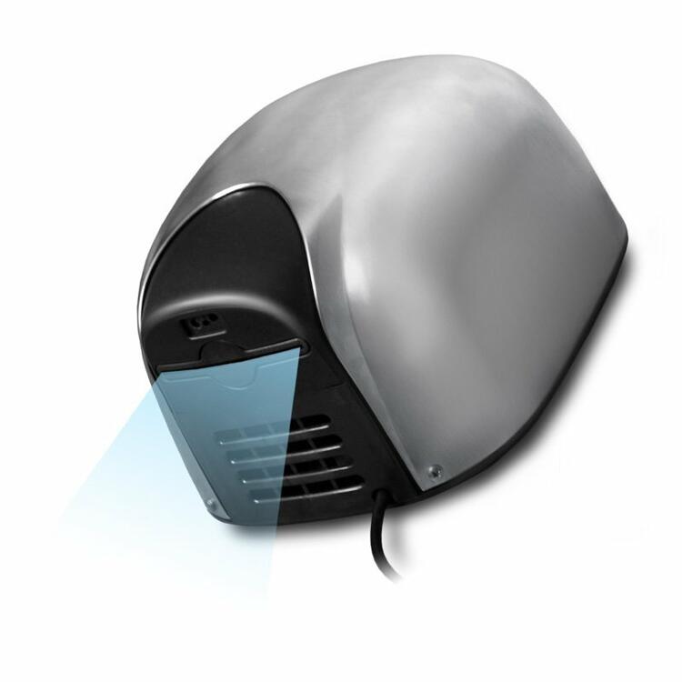 EMPIRE ECOFLOW bezdotykový tryskový osoušeč rukou 230 V, 1100 W, 221x285x157mm, Antivandal, ALU odlitek, chrom mat