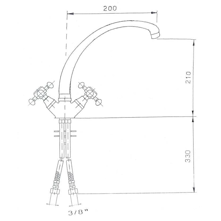 Dřezová stojánková kohoutková baterie růžové zlato – Sapho ANTEA 3117
