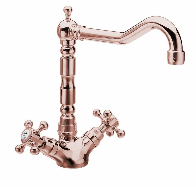 Dřezová stojánková kohoutková baterie růžové zlato – Sapho ANTEA 3127