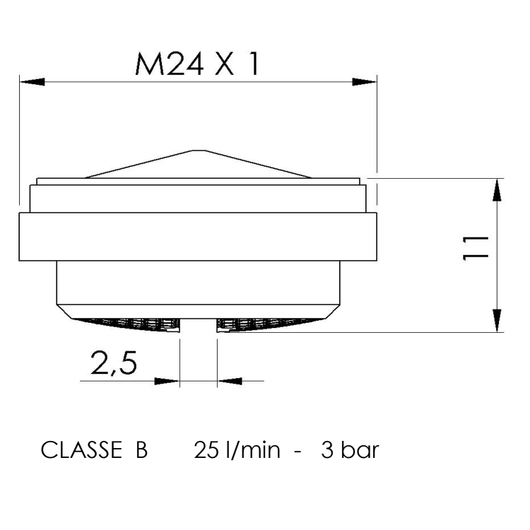 Perlátor vnější závit M24x1, plast