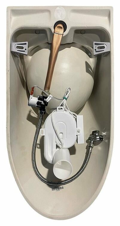 COMMUNITY urinál se zakrytým přívodem vody, 31x61cm, otvory pro víko, bílá ExtraGlaze