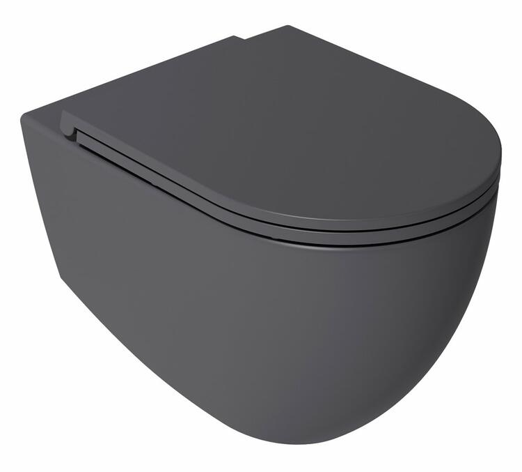 INFINITY WC sedátko, SLIM, Soft Close, Easy Take, antracit