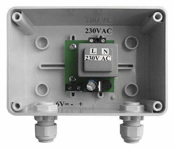 Napájecí zdroj pro 1-10 splachovačů urinálu, 230V / 6V DC