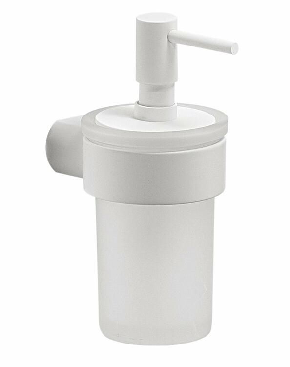 PIRENEI dávkovač mýdla 110 ml, mléčné sklo, bílá mat