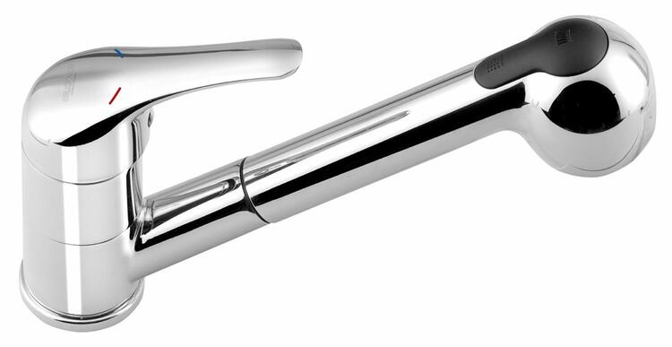 Stojánková dřezová baterie s výsuvnou sprškou chrom – Bruckner Hoffer 424.070.1