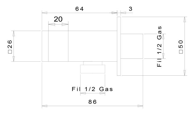 Držák sprchy hranatý, pevný, s vyústěním, zlato – Sapho SG303OR