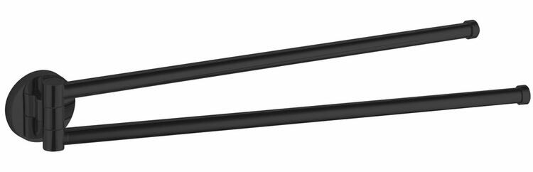 SAMBA dvojitý držák ručníků otočný 450mm, černá