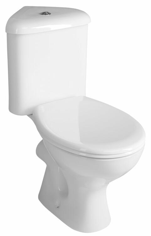 CLIFTON rohové WC kombi, dvojtlačítko 3/6l, zadní/spodní odpad, bílá