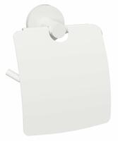 X-ROUND WHITE držák toaletního papíru s krytem, bílá mat | Více - 