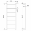 SHICK nástěnný sušák ručníků 500x1344 mm, kulatý, černá mat